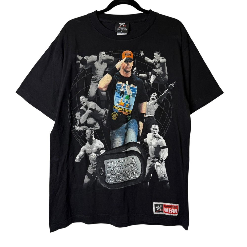 2007 John Cena WWE 8-Bit Video Game T Shirt Adult L Nintendo Style Vintage
